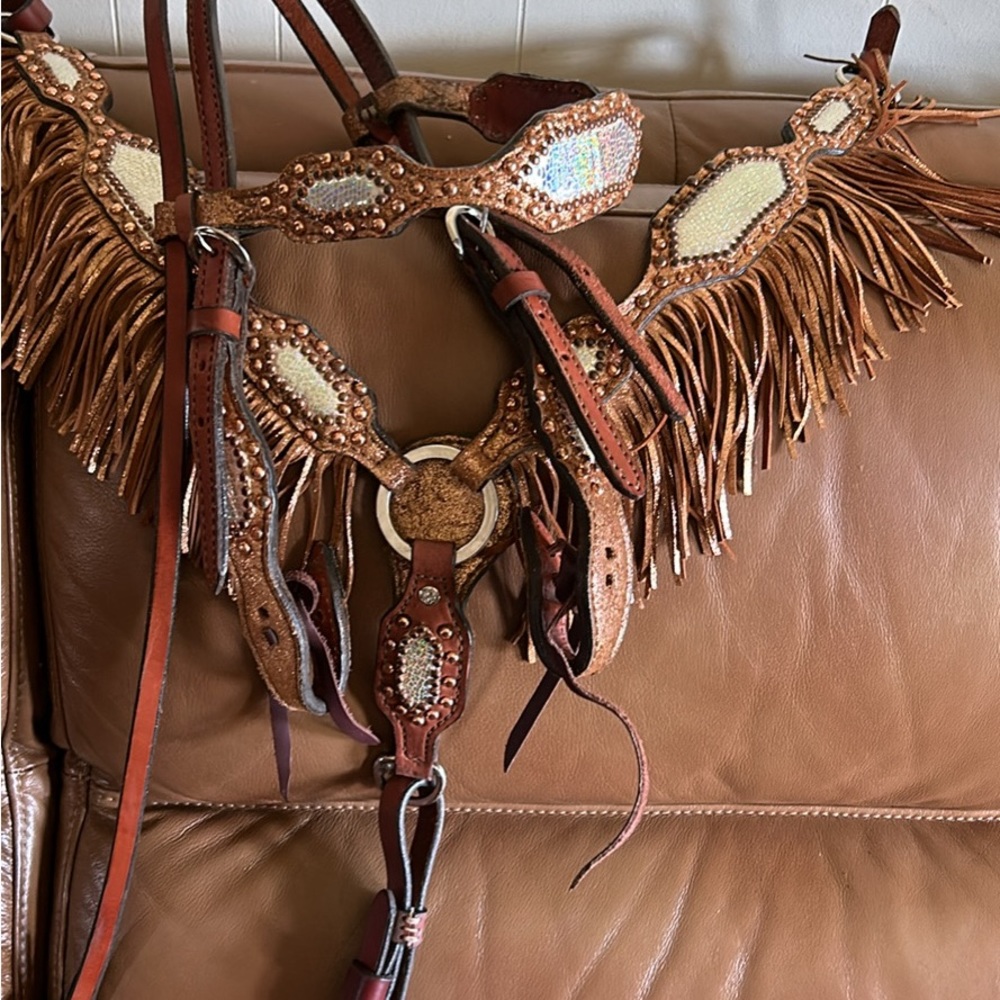 Western breast collar and headstall